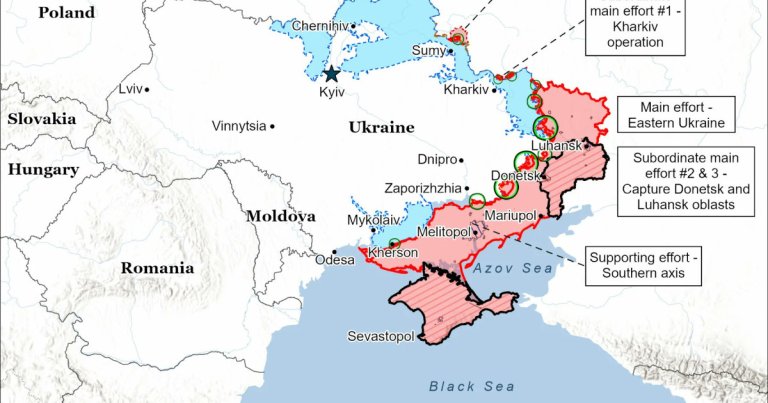 Strategia americană pentru Ucraina: Federația Rusă ar câștiga fără conflict o regiune echivalentă cu mărimea Luxemburgului
