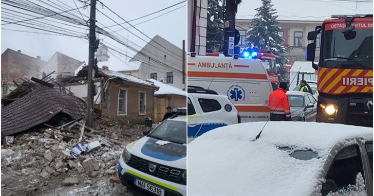 Explozie de proporții la Poliția Rutieră din Lugoj. Două persoane cu arsuri, spitalizate.