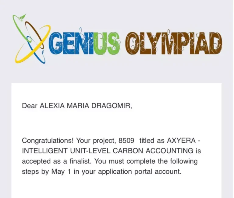 Elevă din Ploiești, selecționată pentru faza internațională a Genius Olympiad cu un proiect inovator referitor la sustenabilitate