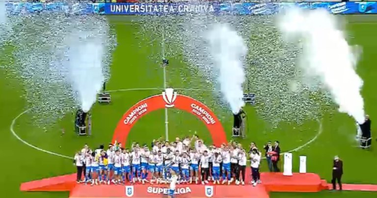Superliga: Universitatea Craiova se impune ca campioană a României, grație unei victorii cu 5-0 asupra Universității Cluj. Echipa...
